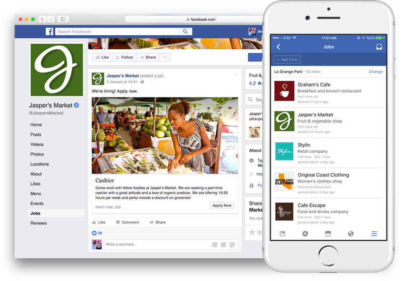 Facebook Jobs Desktop Mobile Experience