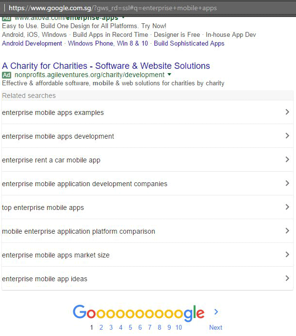 google new related searches